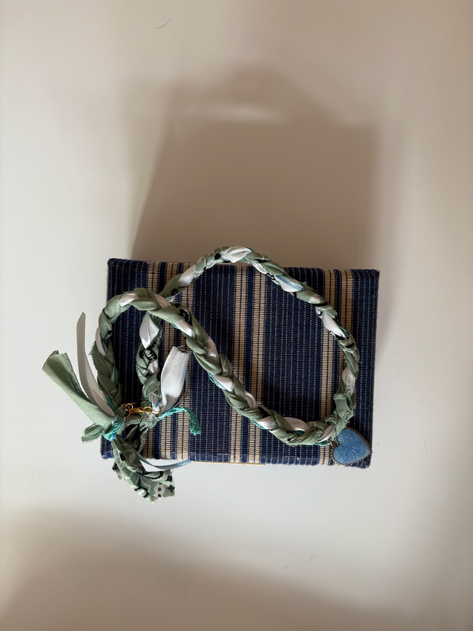 Green Bandana Braided Necklace