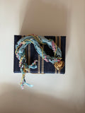 Blue Braided Bandana Necklace