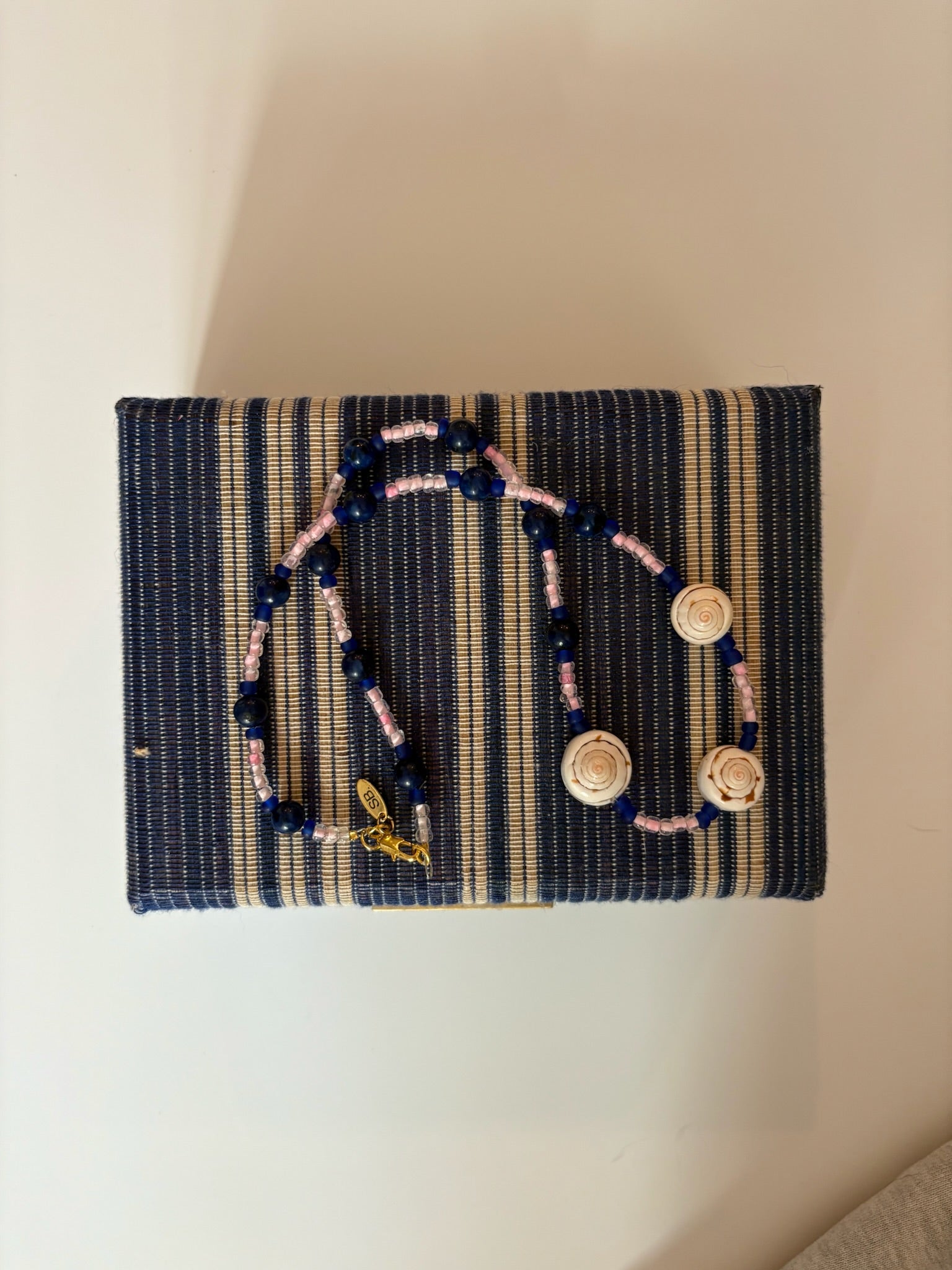 Blue / Pink Shell Necklace
