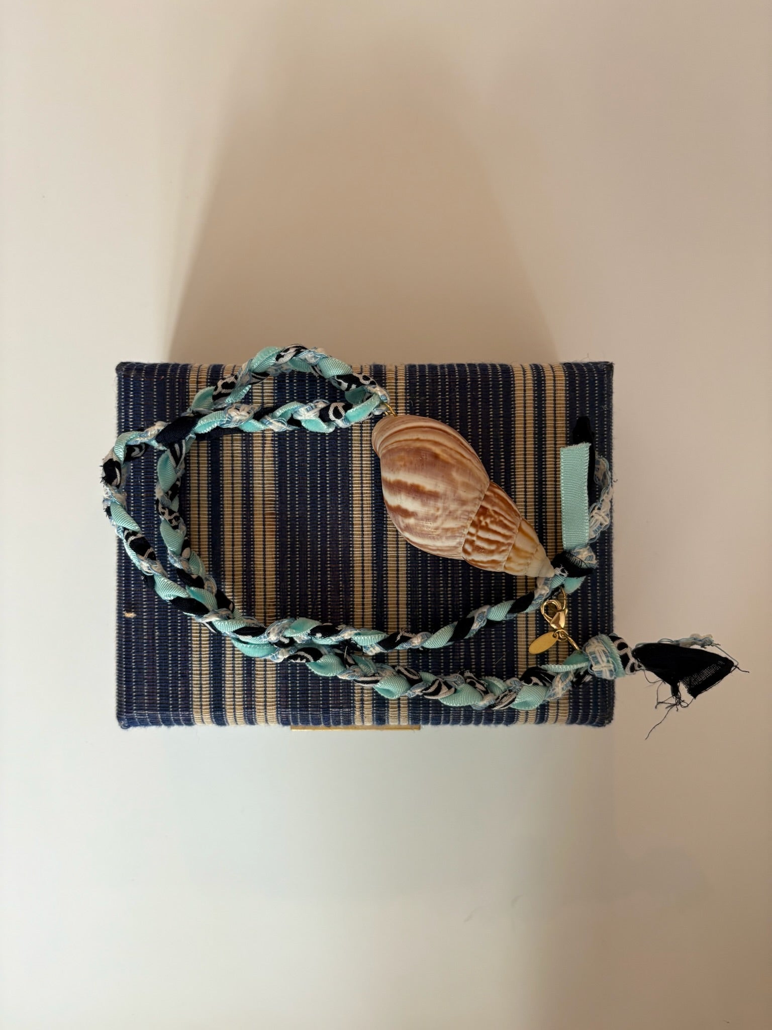Blue / Black Bandana Shell Necklace