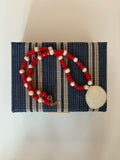 Red & White Shell Necklace