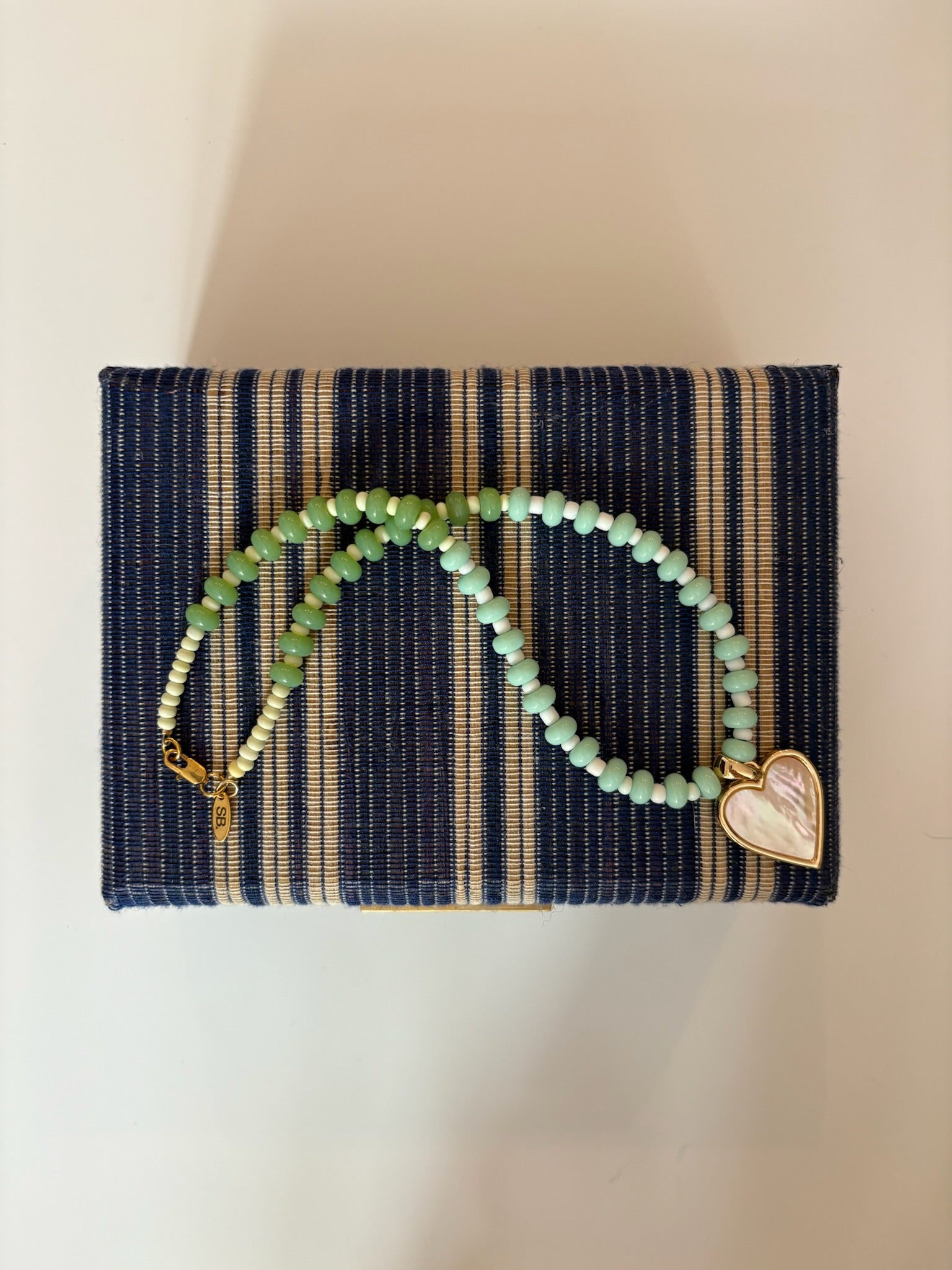 Green / Teal Heart Neckalce